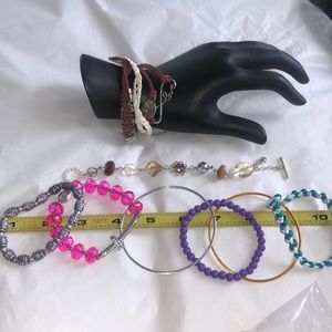3/$15 9pc bracelet bangles multi color basketball